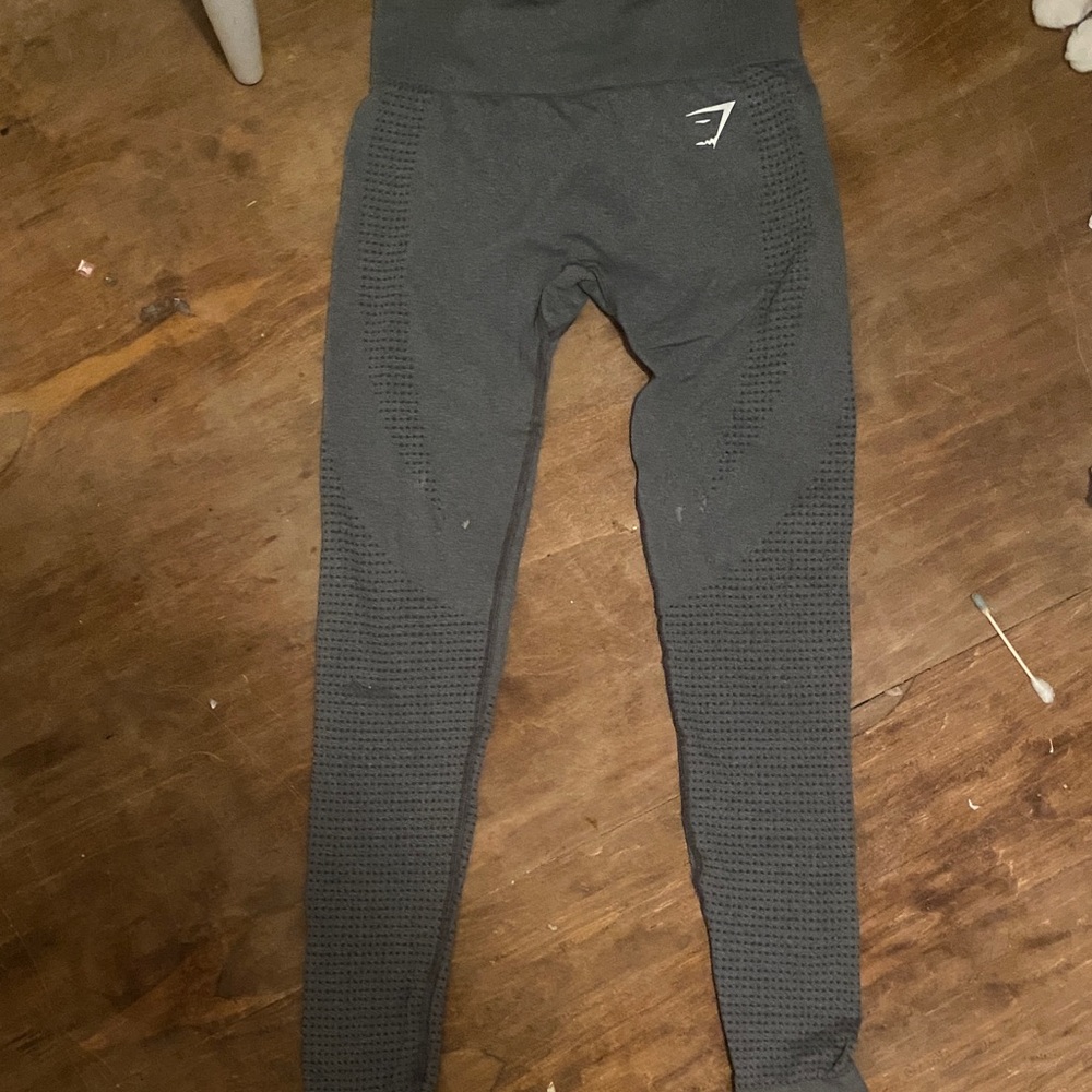 Charcoal Gymshark Textured Leggings ABCD